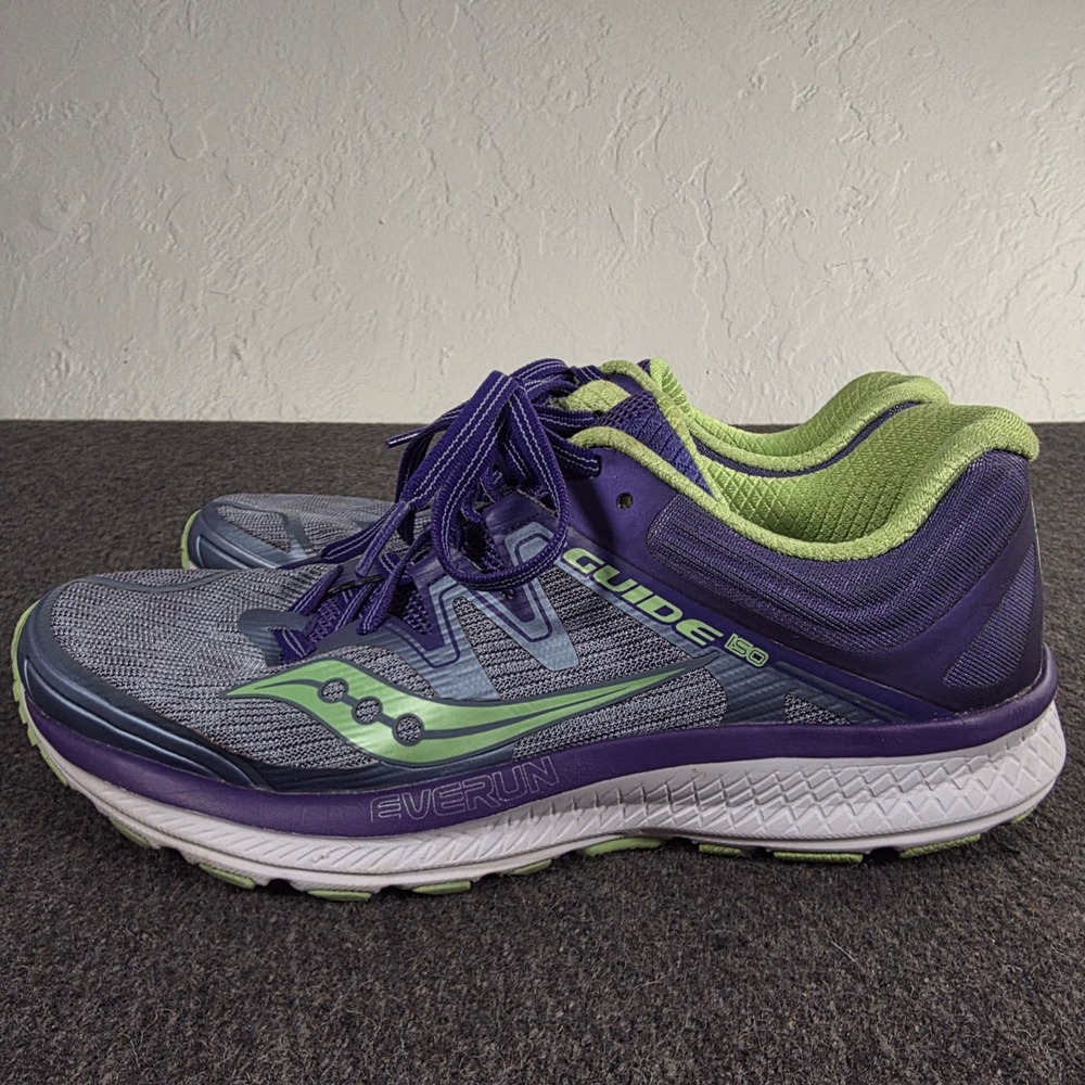 Saucony Guide 150 Everrun Womens Size‎ 9 Running Shoes Purple Lime Green